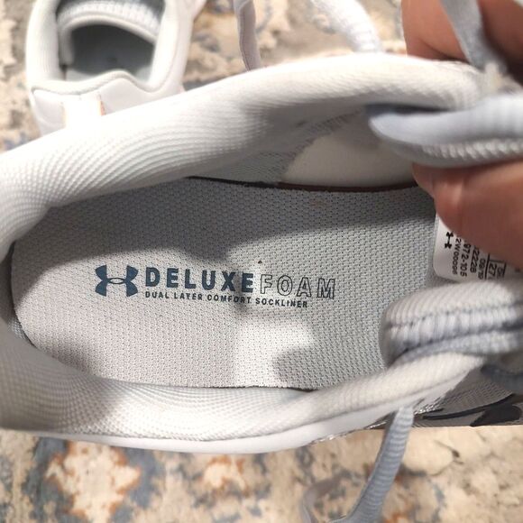 Under Armour Shoes Women’s 10 Charged Assert 8 Style 3021972-105 Gray Peach UA - Picture 6 of 8